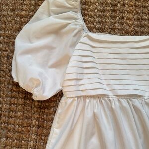 White Puff Sleeve Dress